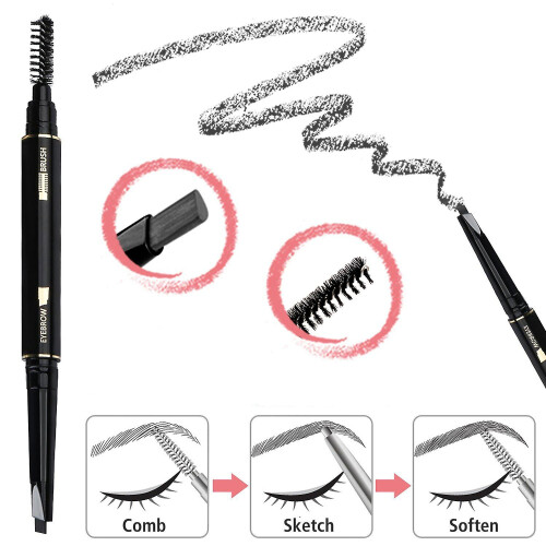 5-piece Eyebrow Set With Black Case,eyebrow Kit For Men 1