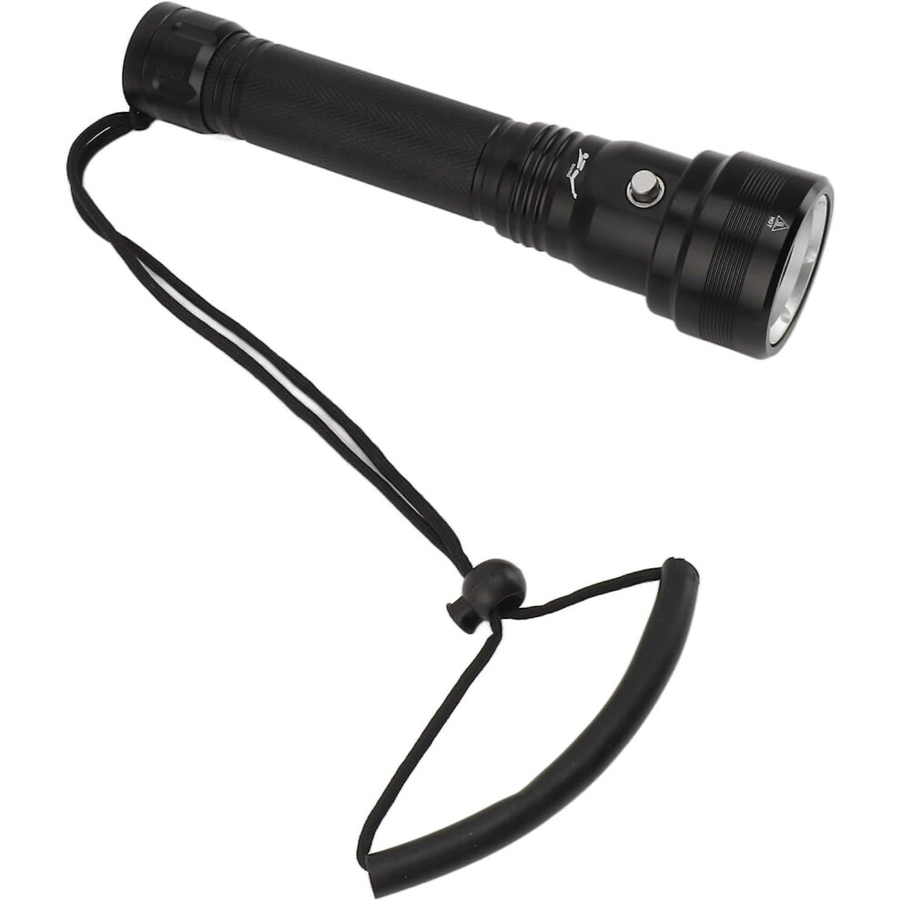 6000 Lumen IPX8 Waterproof Rechargeable Scuba Dive Light LED Underwater Flashlight with 3 Lighting Modes