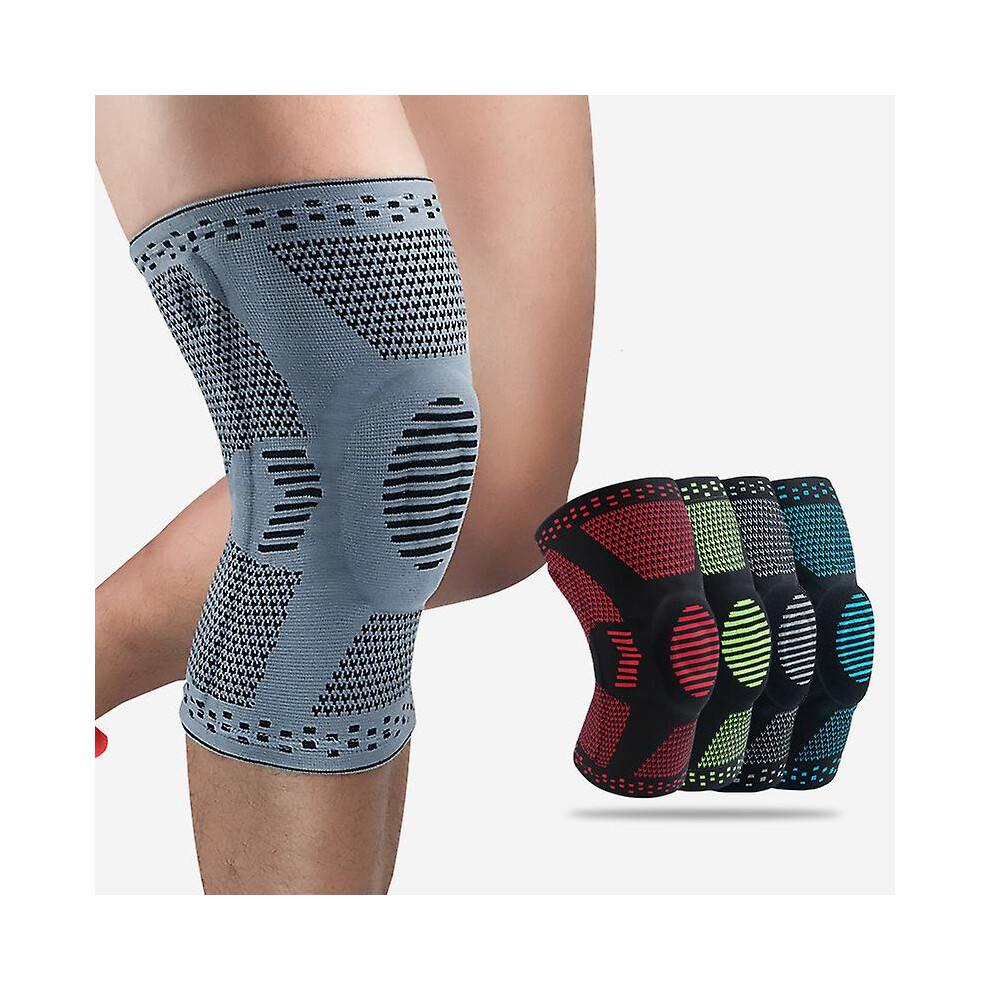 Blue (, Xl) 1 Pair Professional Knee Brace, Compression Knee Sleeve With Patella Gel Pad