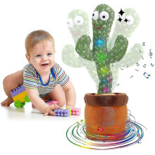 Dancing Cactus Toy,talking Repeat Singing Sunny Cactus Toy(120 Songs)