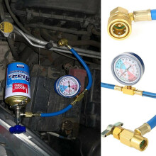 R134a Car Refrigerant Gas Refill Tool With Pressure Gauge Air Conditioning Refrigerant