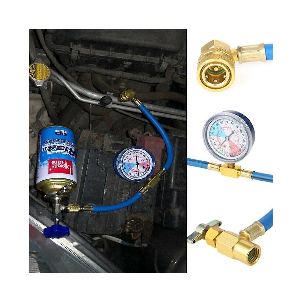 R134a Car Refrigerant Gas Refill Tool With Pressure Gauge Air Conditioning Refrigerant