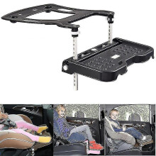 (Pink) Children Car Safety Seat Footrest Foldable Pram Footrest Adjustable Attachment Support Baby Foot Pedal Rest Holder Accessories