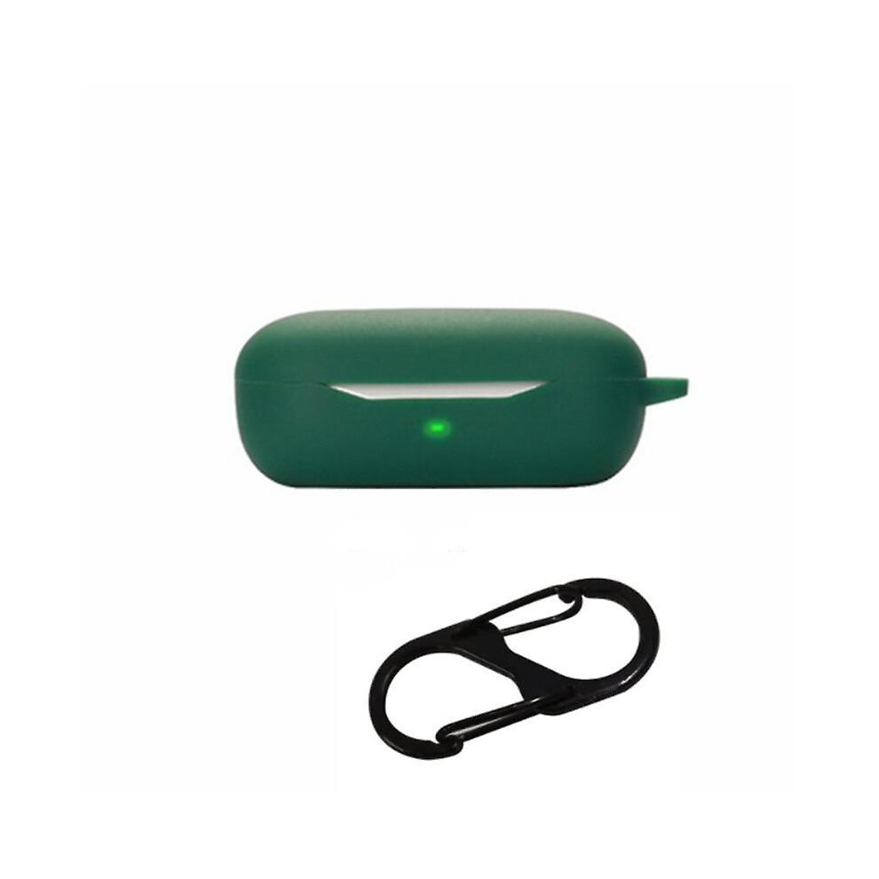 (Blackish ) Drop Protection Case For Huawei Freebuds Se Earphone Charging Box, Soft Cover With Carrying Buckle Green 4814699170175