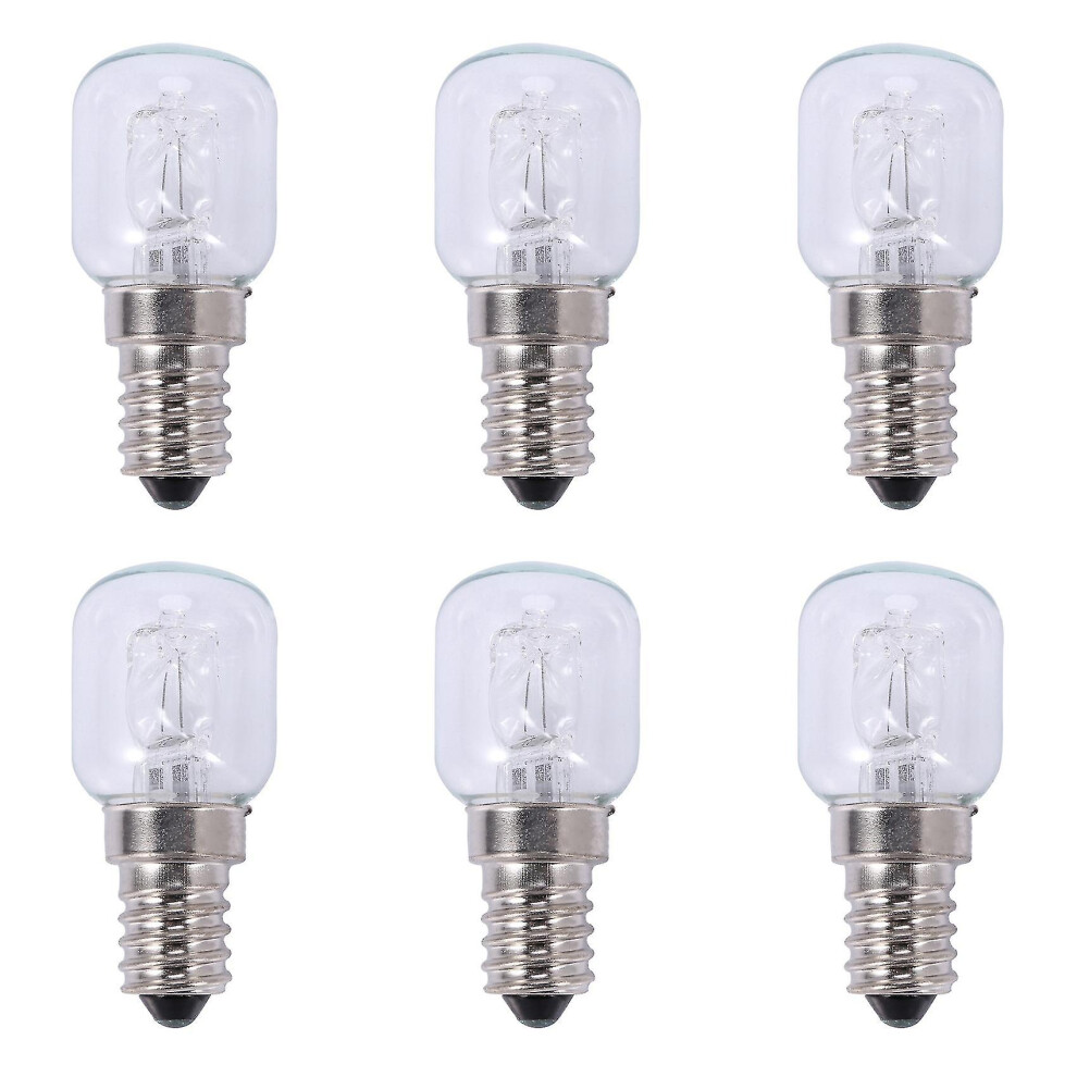 6x E14 High Temperature Bulb 500 Degrees 25w Halogen Bubble Oven Bulb E14 250v 25w Quartz Bulb