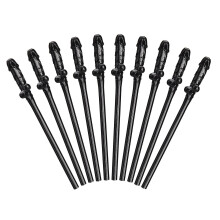 (Black) 10pcs Interest Pipette Multicolor Food Grade Material Unique Shape 10pcs Funny 19cm Long Bar Bachelor Party Straw