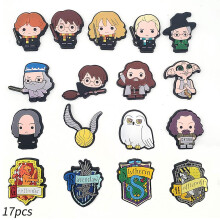 17pcs/set Harry Potter Shoe Charms, Croc Clog Shoes Decoration