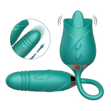(E) Roses Mantinghua 3rd Generation Double Tongue Licking Vibration Telescopic Vibrating Egg Female Free Shipping