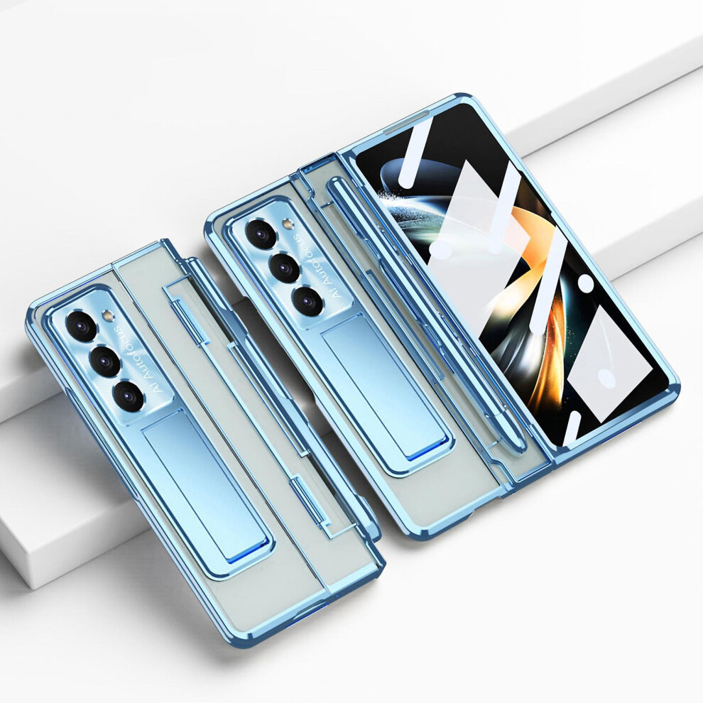 (blue) For Samsung Galaxy Z Fold 5 Case With S Pen