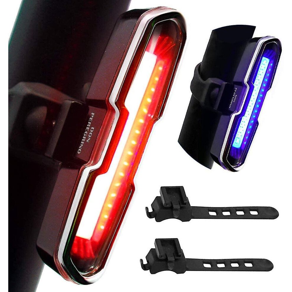 B2 Bike Tail Light 110 Lumens High Brightness Red/blue, Rear Bike Light Usb-c Rechargeable With 5 Modes Bicycle Rear Light For Night Riding Wyelv