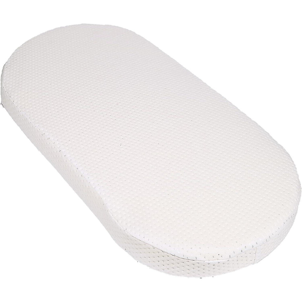 Baby Bassinet Mattress With 100% Breathable Cover, Waterproof Linning Rattan Oval Bassinet Pad, Hypoallergenic, Non-toxic, Safer, Hypoallergenic, For