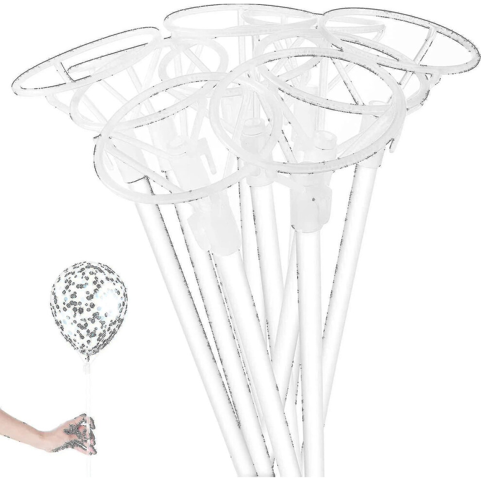 Big Balloon Stick With Cups, 30 Packs Clear Bobo Balloon Stick Holder 16 Inch