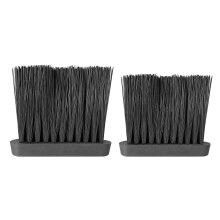 2pcs Spare Refill Companion Hearth Brush Head Fireplace Replacement Parts Oblong