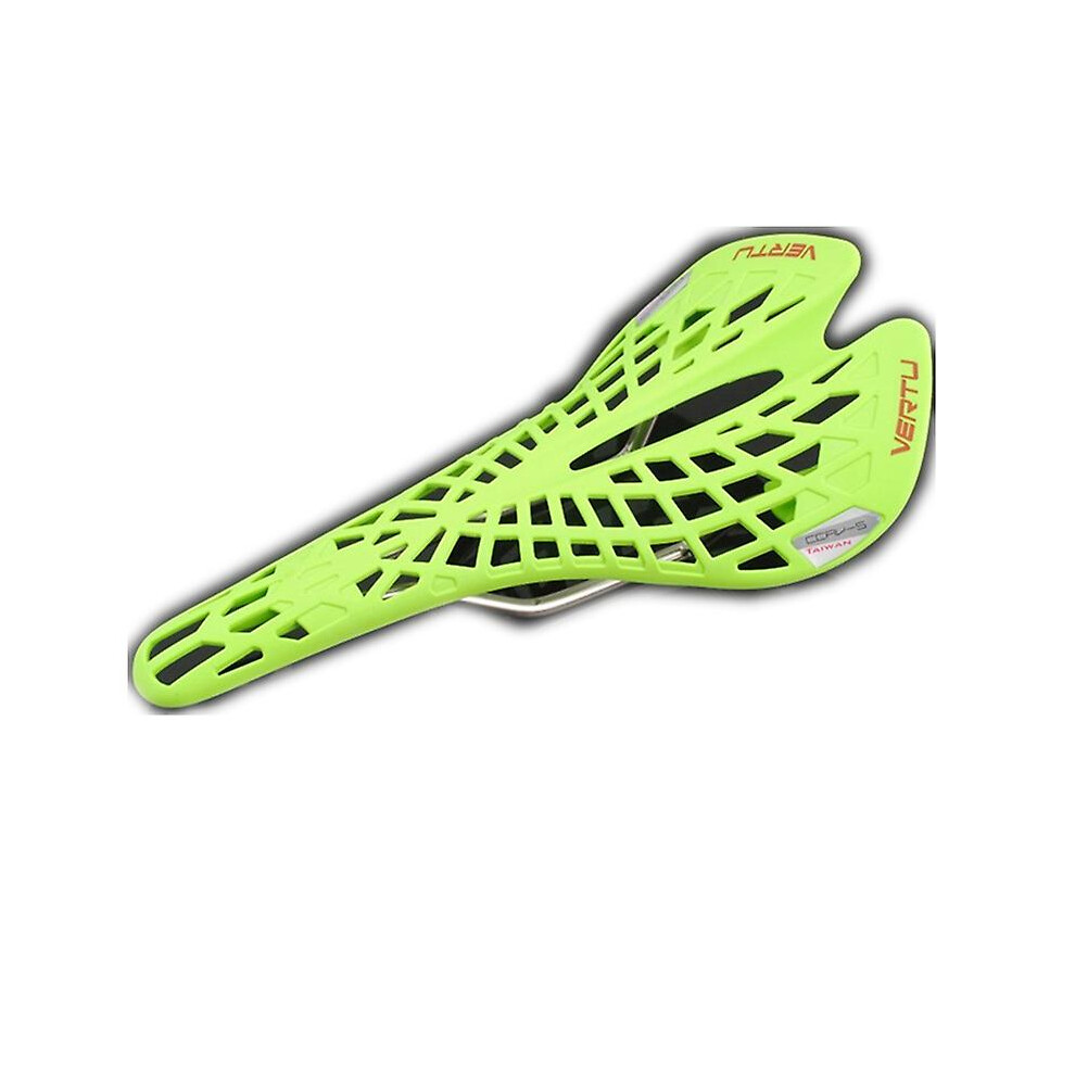 Carbon Fiber Seat Hollow Bicycle Saddle For Racing Cycling Mtb Road Bike Green