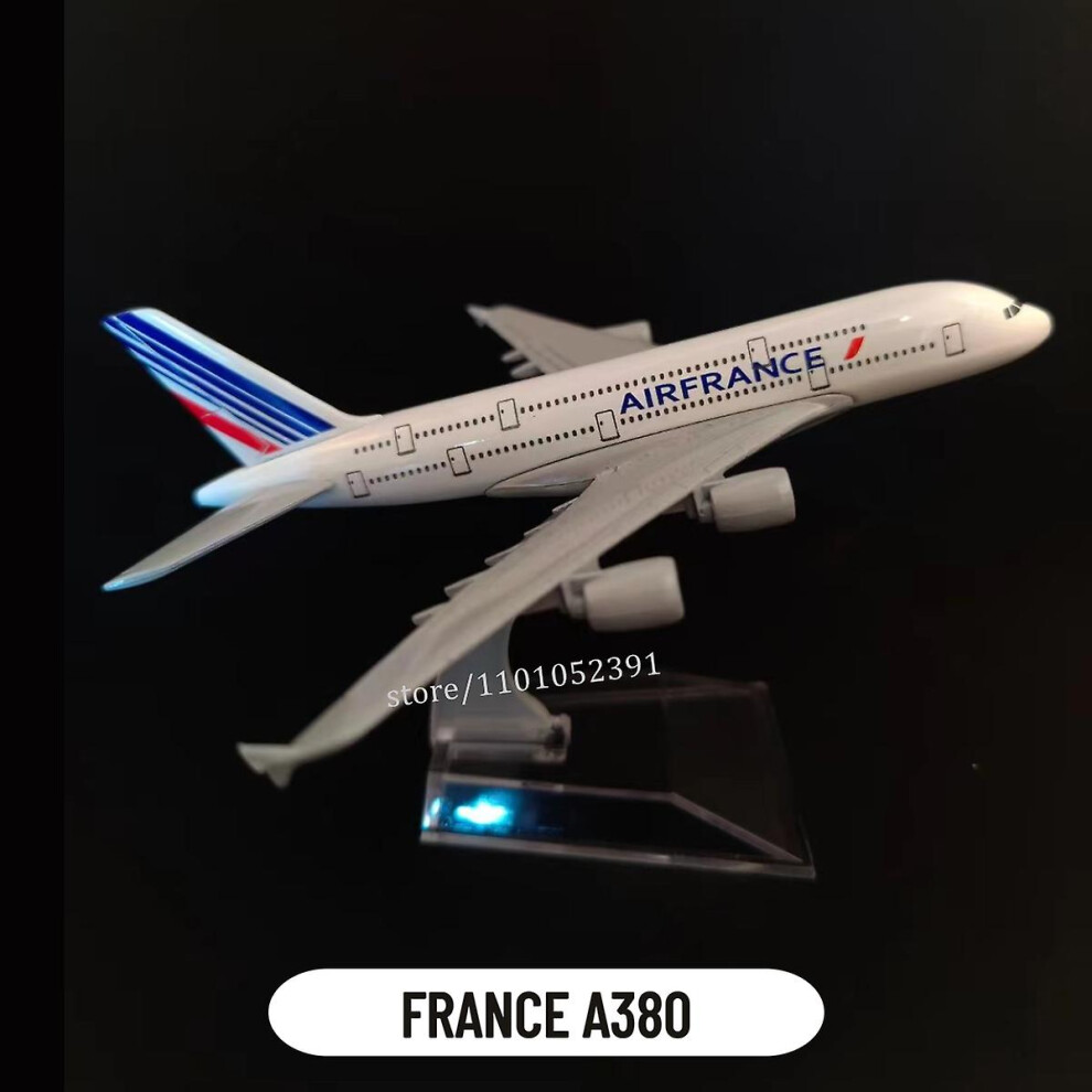 (09.France A380) Scale 1:400 Metal Aircraft Replica, Lufthansa A380 Die-cast Aviation Model, Children's Room Decorations, Christmas Gifts, Toys For Bo