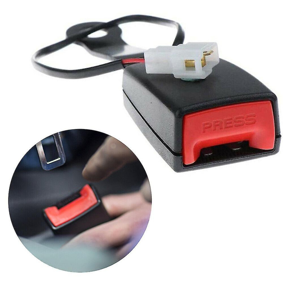 Car Seat Belt Lock Connector With Warning Cable - Secure Your Safety