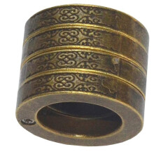 (Bronze, Round) Hexagon Retro Magic Ring Personalized 4-finger Ring Multifunctional  Outdoor Climbing Emergency