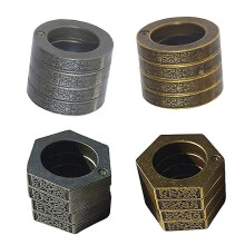 (Suit, Suit) Hexagon Retro Magic Ring Personalized 4-finger Ring Multifunctional  Outdoor Climbing Emergency
