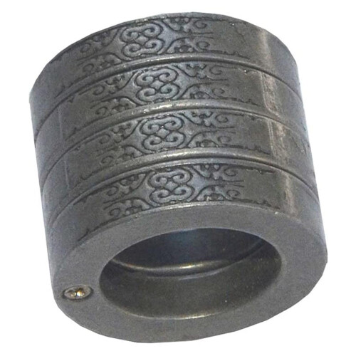 (Silver2, Round) Hexagon Retro Magic Ring Personalized 4-finger Ring Multifunctional  Outdoor Climbing Emergency