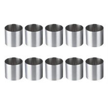 10 Pieces Stainless Steel Mousse Rings Round Biscuit Cutter Cake Mold Kitchen Baking Pastry Tool Fo