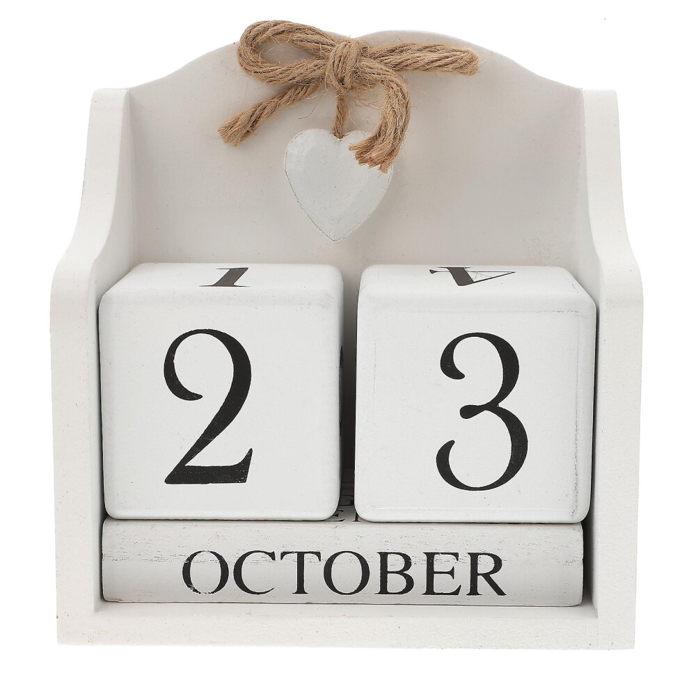 Desk Topper Office Calendar Blocks Vintage Home Decor Rustic Desk Perpetual Block Wooden Calendar Classroom Calendar
