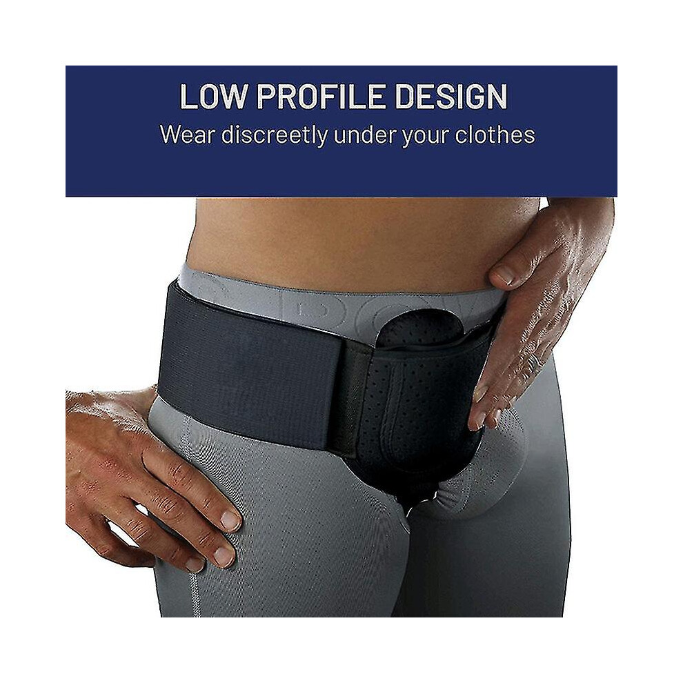 Black (Black) Hernia Belt Truss For Inguinal Sports Hernia Support Pain Relief Recovery Strap Shytmv