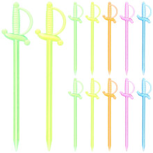 200pcs Plastic Cocktail Sword Picks Party Fruit Picks Sword Shaped Appetizer Picks