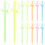 200pcs Plastic Cocktail Sword Picks Party Fruit Picks Sword Shaped Appetizer Picks 2
