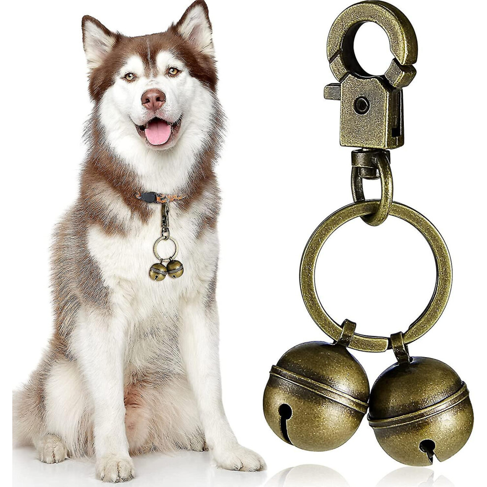 Extra Loud Pair Of Cat And Dog Bells Durable Brass Bells For Pets Collar Charm Pendant Bells
