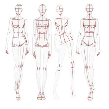 Fashion Illustration Rulers Sketching Templates Ruler Sewing Humanoid Patterns Design Clothing Meas