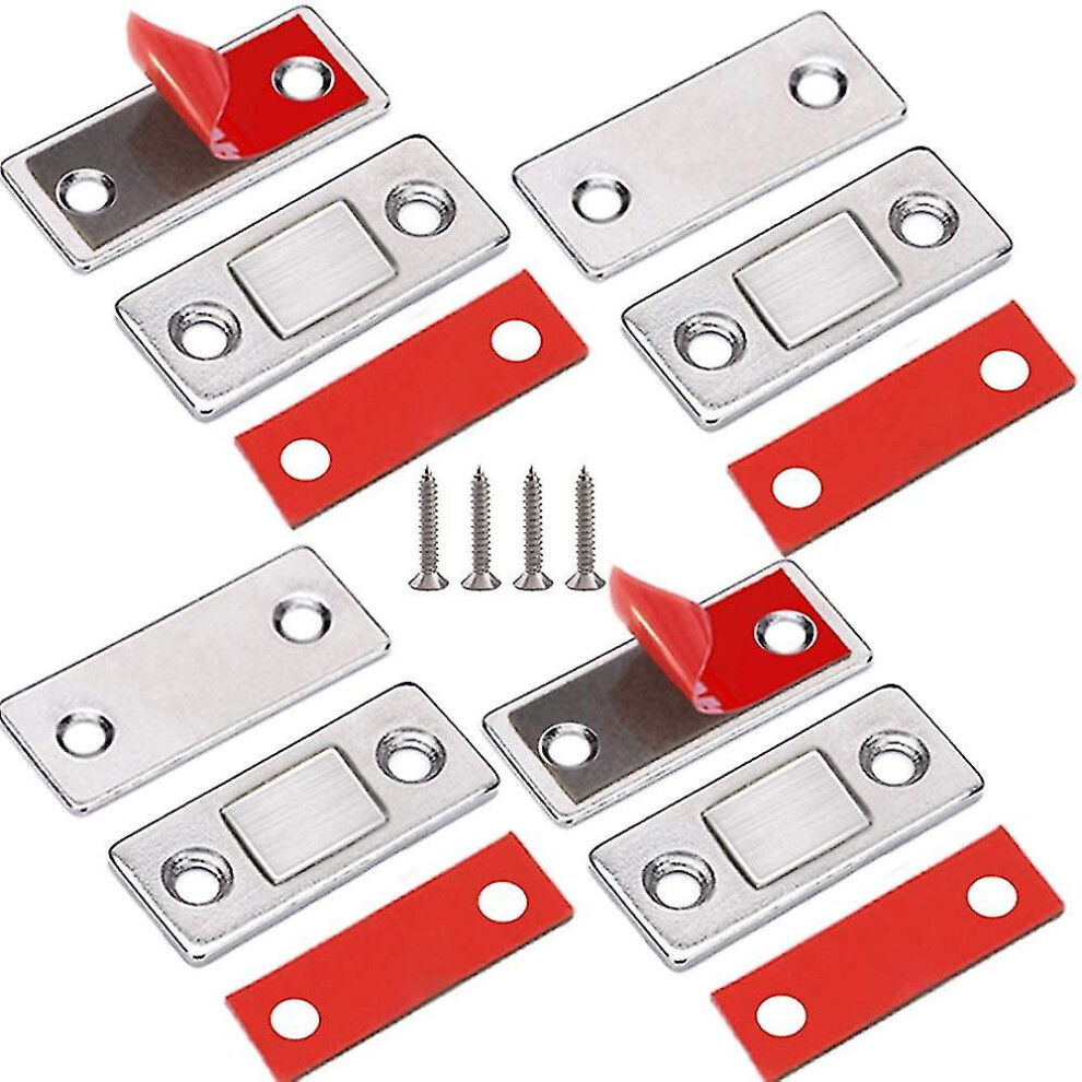 Fong Cabinet Magnetic Catch 4 Pack Ultra Thin Cabinet Door Magnets Stick On Drawer Magnets Cabinet Latch Magnetic Clo