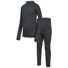 (5-6 Years, Black  X) Trespass Unite360 Kids Thermal Base Layer Set