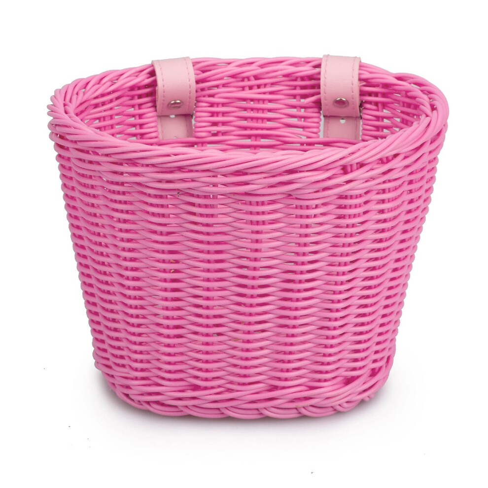 Hand-woven Bicycle Basket Large Capacity Strong Load-bearing Easy Installation Handlebar Bike Front Basket Replacement