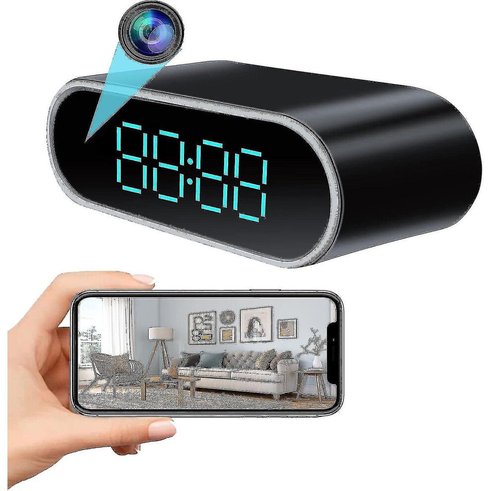 Hidden Camera Clock Hd 1080p Wifi Alarm Clock Camera With Night Vision Motion Detection