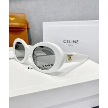 High Quality Celinn Selin Internet Celebrity Arc De Triomphe Sunglasses Golden Logo Oval Sunglasses
