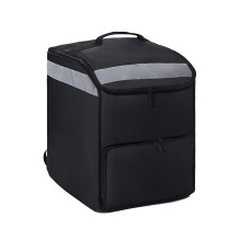 Insulated Food Delivery Bag Large Thermal Pizza Delivery Bag Cup Holder Waterproof Insulated Commercial Catering Food Warmer Delivery Bag Backpack