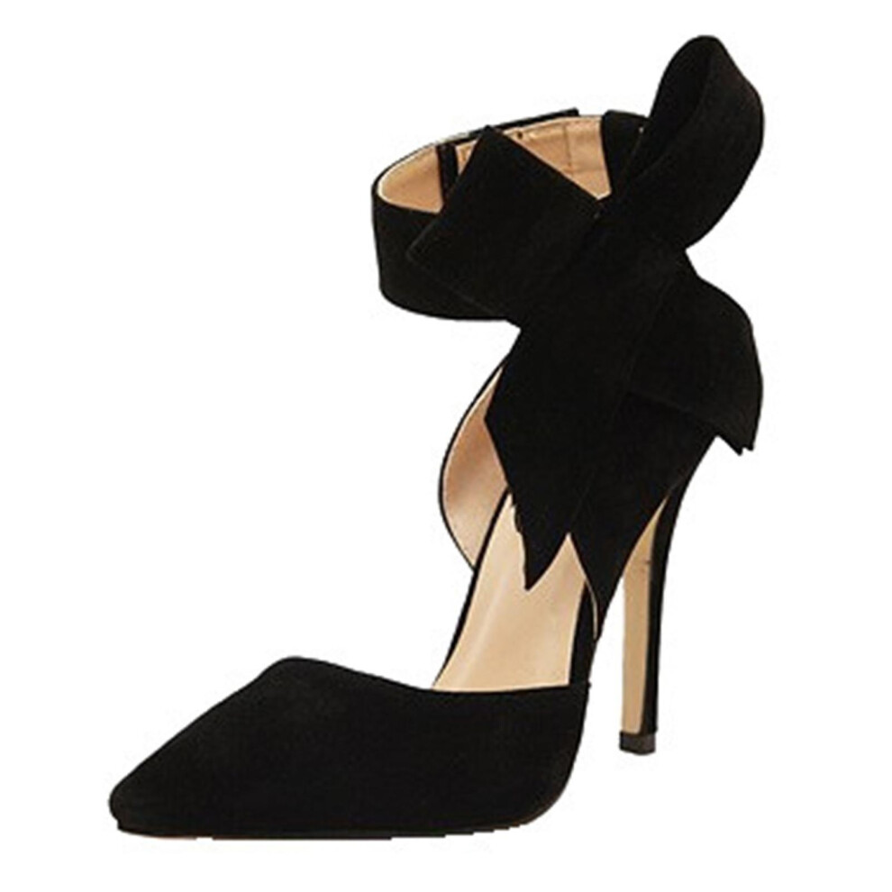 Ladies Sandals Heels Fashion Side Bow Design Pointed Toe Stilettos For Women