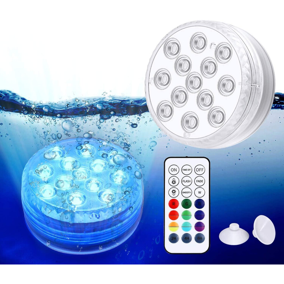 Lumire Led Submersible, Clairage Ip68 Lampes Sous-marines Multi-couleur Avec Tlcommande, Lumires De Baignoire Tanche, Pour Aquarium Baignoire Piscine