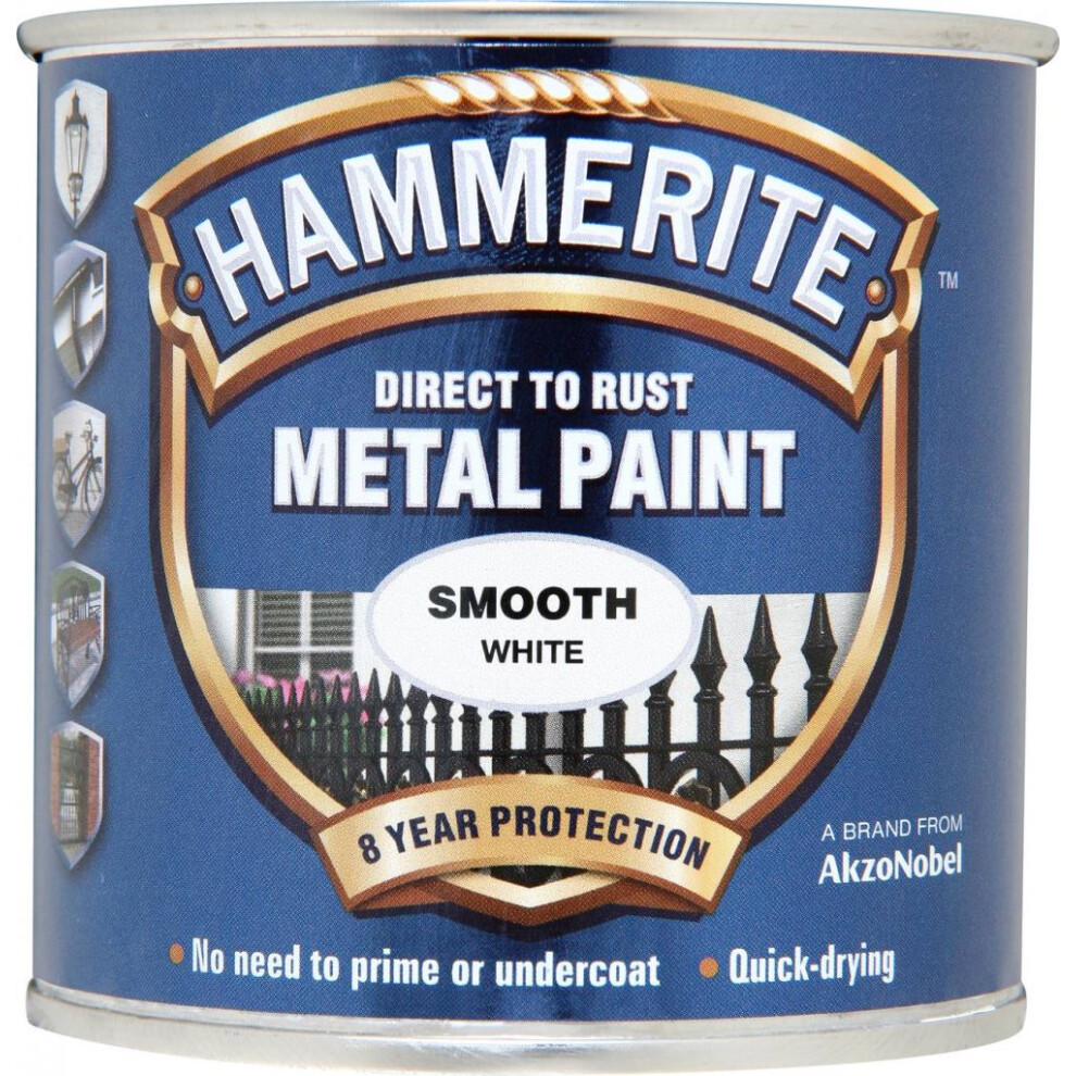 Hammerite - Metal Paint Smooth 250ml - White