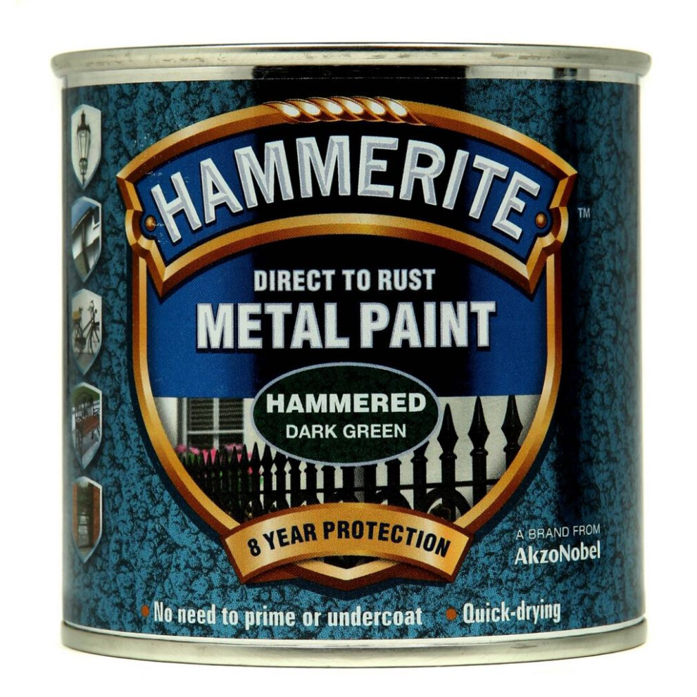 Hammerite - Metal Paint Hammered 250ml - Dark Green