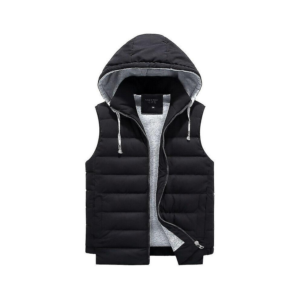 Men 4xl-8xl Parka Hooded Vest Winter Autumn New Thick Warm Casual Windbreaker Baggy Padded Outerwear Waistcoat Sleeveless Jacket-mxbc