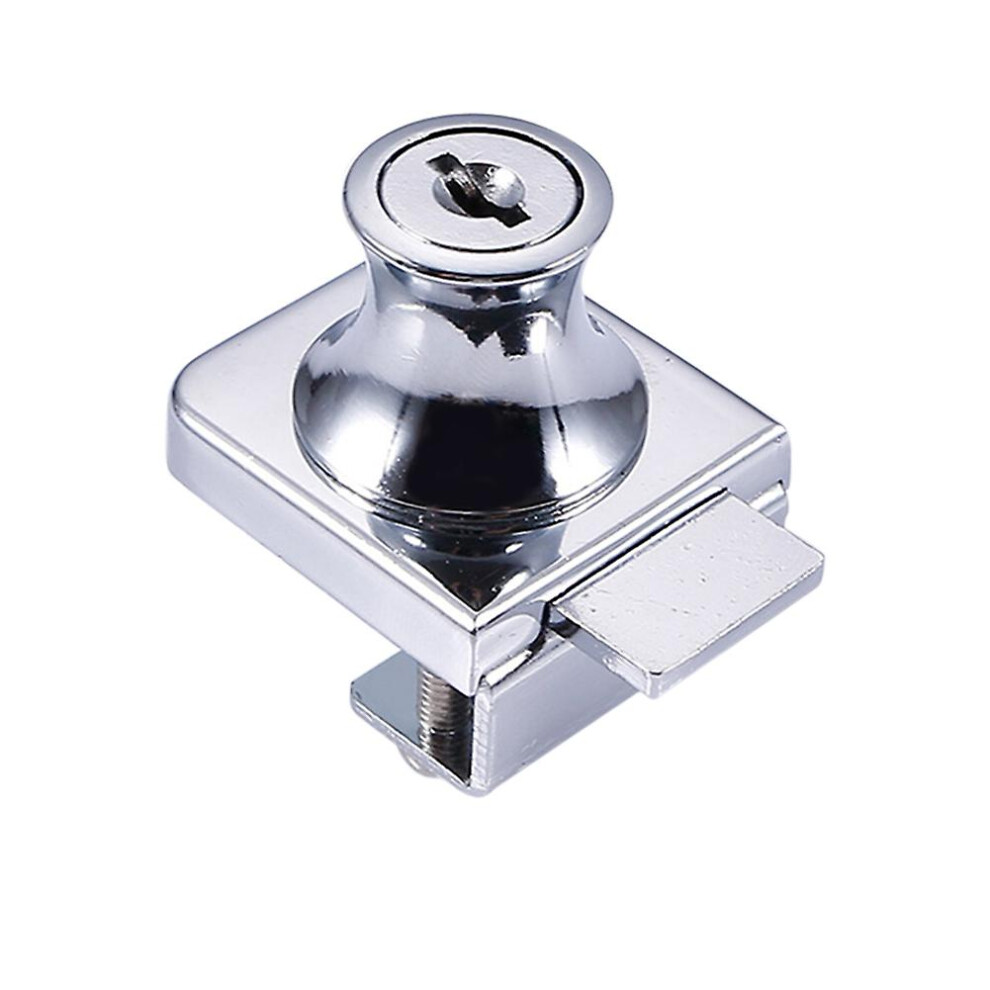 Zinc Alloy Lock Glass Display Cabinet Showcase Locks For 5-8Mm Glass Door No Drill 3010291920595