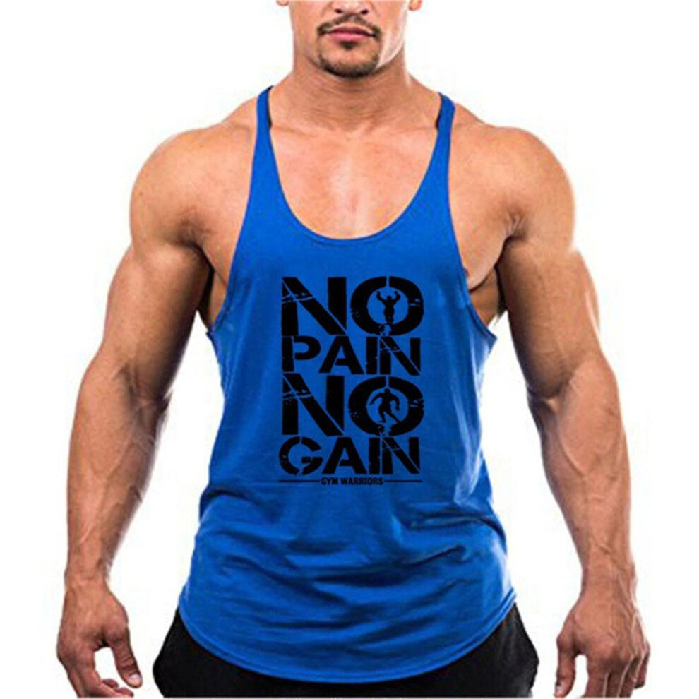 Men's Workout Stringer Tank Tops Muscle Gym Bodybuilding Fitness Sleeveless Training Y Back Tops For