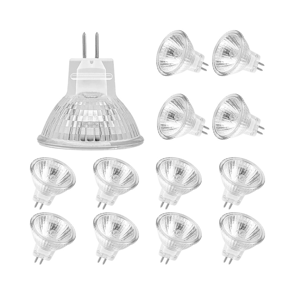 Mr11 Halogen Bulbs (pack Of 12), Gu4 Halogen Lamp 12v 20w, Mr11 Gu4 Dimmable Bulb Glass Cover For Ceiling Light, 2 Pin Halogen Bulb 2700k Warm White