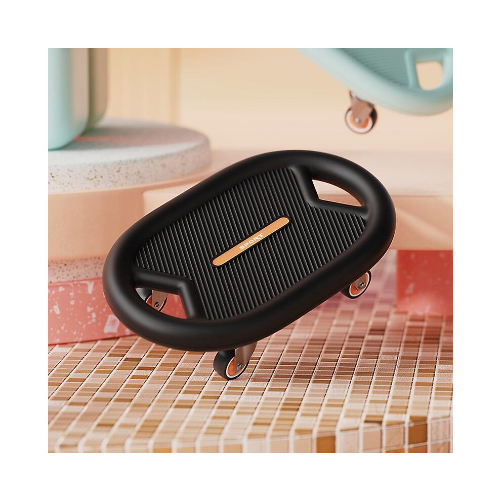 Multi-functional Abdominal Muscle Wheel Silent Sliding Disc 4-wheels Ab Roller For Men Women Household Fitness Sports Training-black