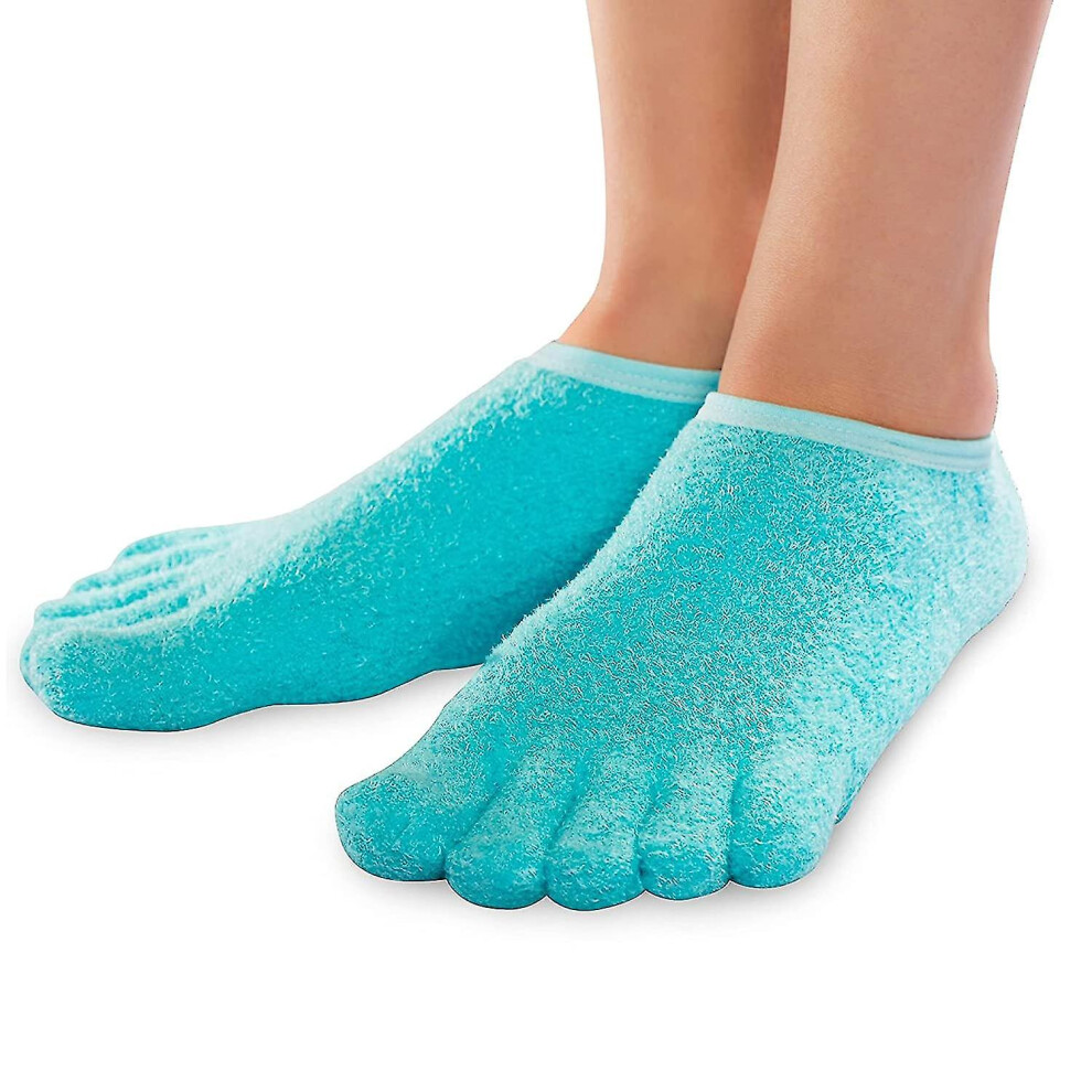 Natracure 5-toe Gel Moisturizing Socks (helps Dry Feet, Cracked Heels, Calluses