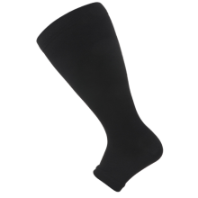(Plus Size Open toed black, 3XL) Plus Size Compression Socks 20-30mmhg Extra Wide Calf Knee High Stocking 2XL-4XL