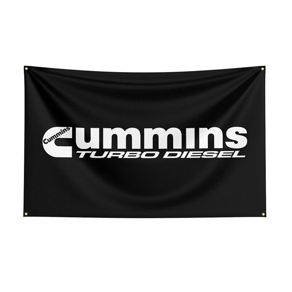 (E, 60 x 90cm) Jinzhaolai 3x5 Cummins Flag Polyester Printed Car Parts Banner For Decor