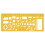 K Resin Round Geometric Template Ruler Stencil Drawing Measuring Tool Students 5