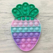 (Radish) Silicone Decompression Toys Colorful Push Bubble Fidget Sensory Toy Thinking